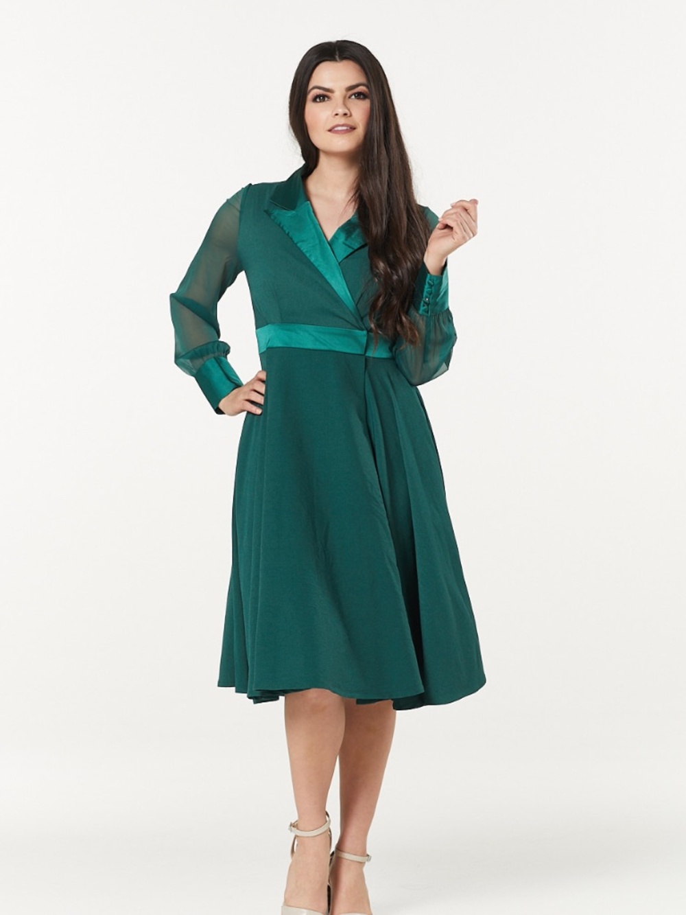 Unique Vintage Green Dress  Medium